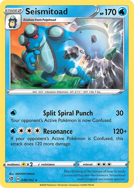 Seismitoad 046/192 card from SWSH02: Rebel Clash