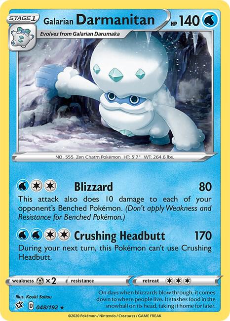 Galarian Darmanitan 048/192 card from SWSH02: Rebel Clash