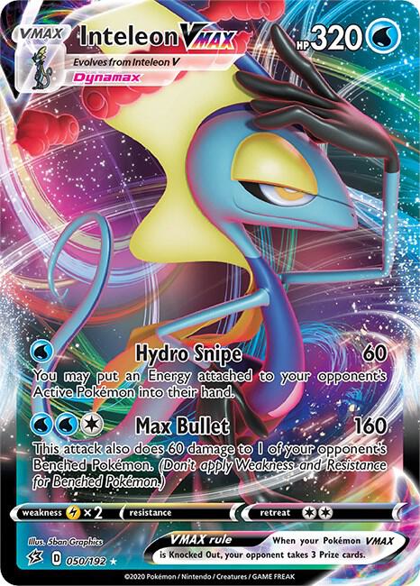 Inteleon VMAX 050/192 card from SWSH02: Rebel Clash