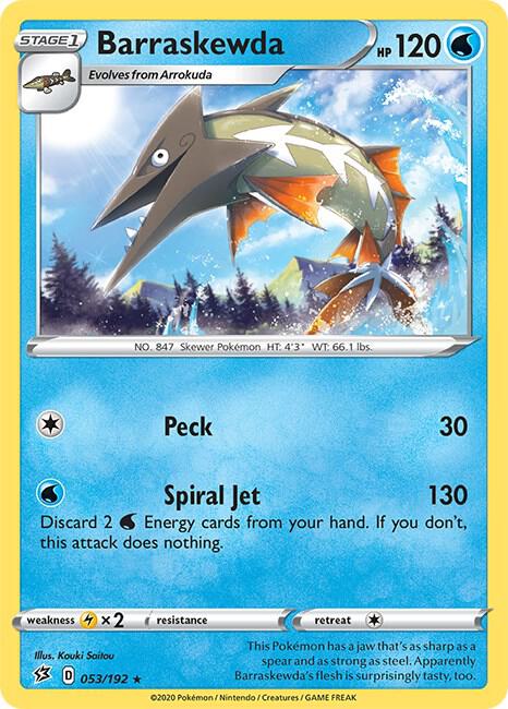 Barraskewda 053/192 card from SWSH02: Rebel Clash