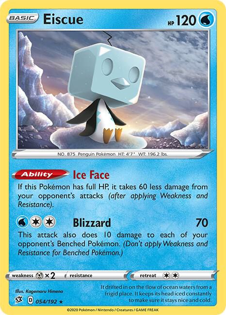 Eiscue 054/192 card from SWSH02: Rebel Clash