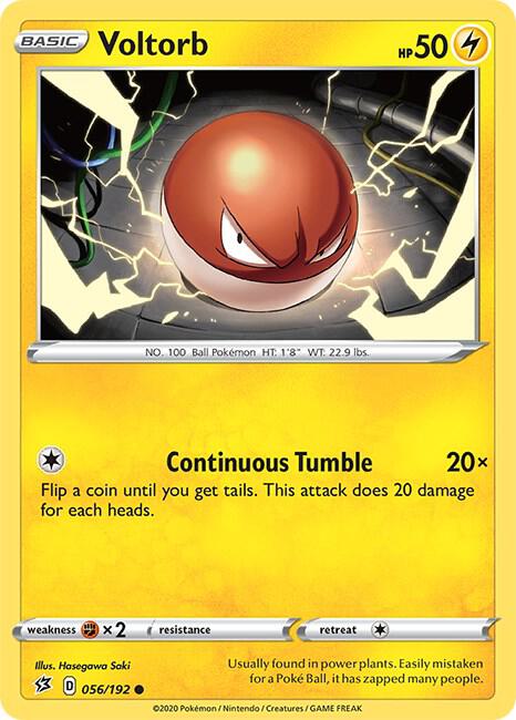 Voltorb 056/192 card from SWSH02: Rebel Clash