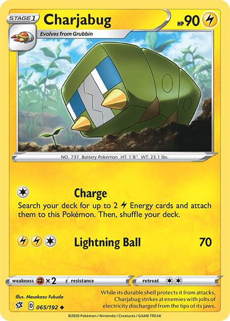 Charjabug 065/192 card from SWSH02: Rebel Clash