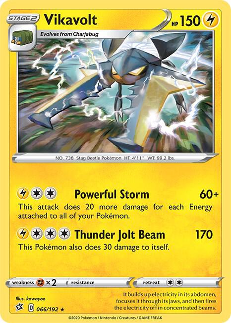 Vikavolt 066/192 card from SWSH02: Rebel Clash