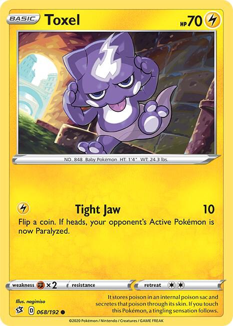 Toxel 068/192 card from SWSH02: Rebel Clash