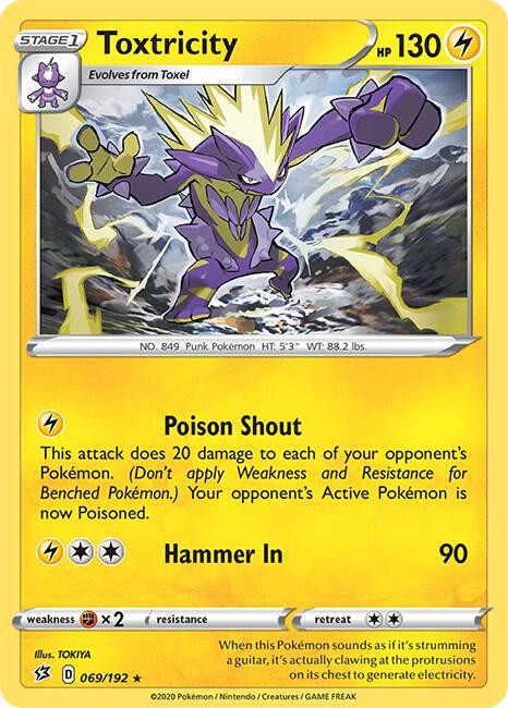 Toxtricity 069/192 card from SWSH02: Rebel Clash