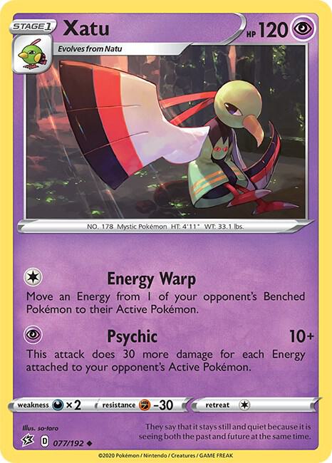 Xatu 077/192 card from SWSH02: Rebel Clash