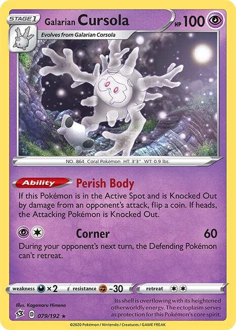 Galarian Cursola 079/192 card from SWSH02: Rebel Clash