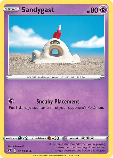 Sandygast 081/192 card from SWSH02: Rebel Clash