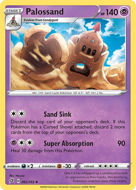 Palossand 082/192 card from SWSH02: Rebel Clash