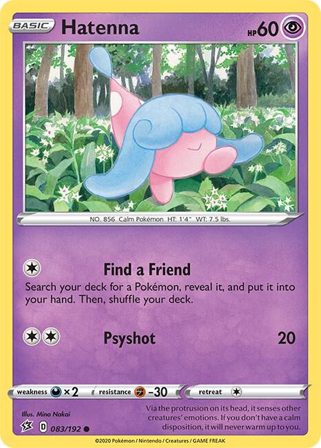 Hatenna 083/192 card from SWSH02: Rebel Clash
