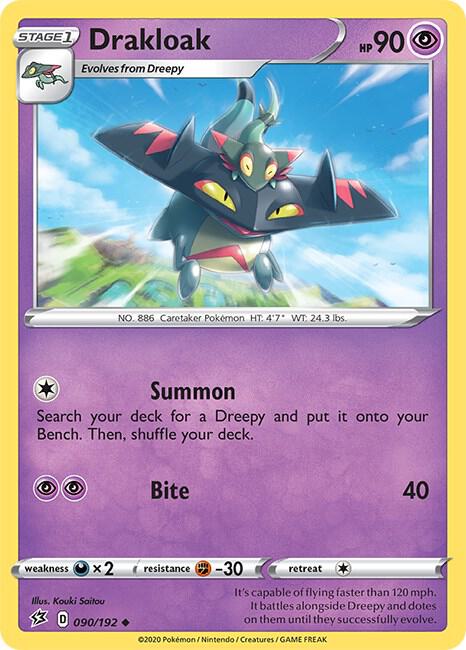 Drakloak 090/192 card from SWSH02: Rebel Clash