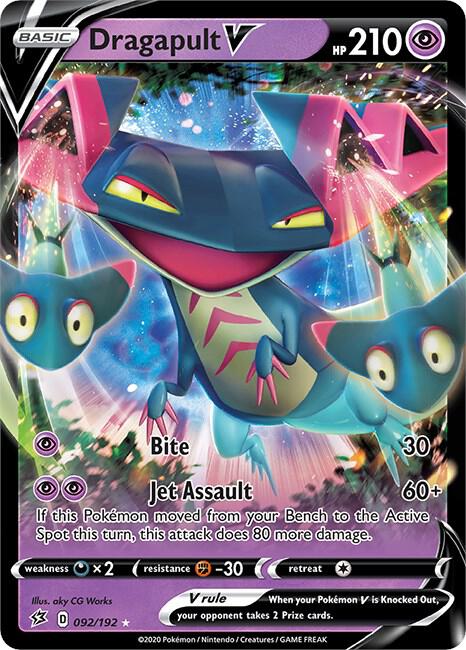 Dragapult V 092/192 card from SWSH02: Rebel Clash