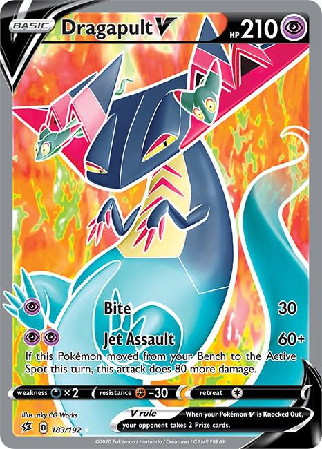 Dragapult V (Full Art) 183/192 card from SWSH02: Rebel Clash