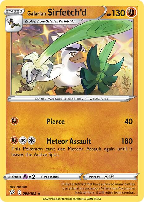 Galarian Sirfetch'd 095/192 card from SWSH02: Rebel Clash
