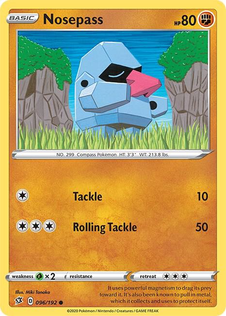 Nosepass 096/192 card from SWSH02: Rebel Clash