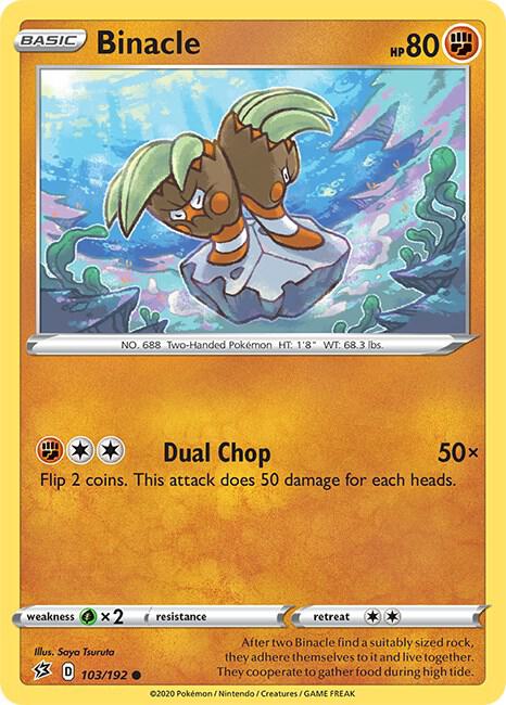 Binacle 103/192 card from SWSH02: Rebel Clash