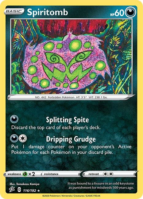 Spiritomb 116/192 card from SWSH02: Rebel Clash