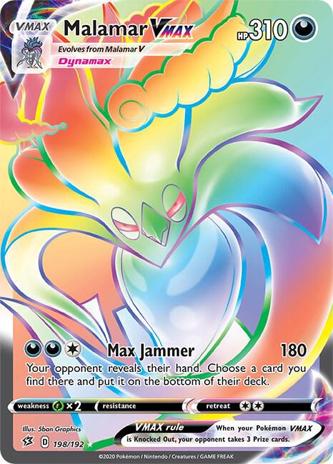 Malamar VMAX (Secret) 198/192 card from SWSH02: Rebel Clash