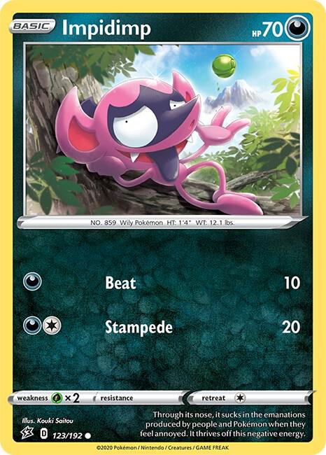 Impidimp 123/192 card from SWSH02: Rebel Clash