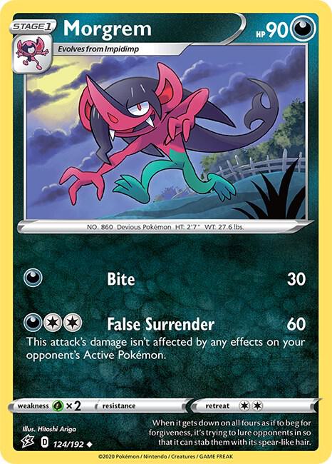 Morgrem 124/192 card from SWSH02: Rebel Clash