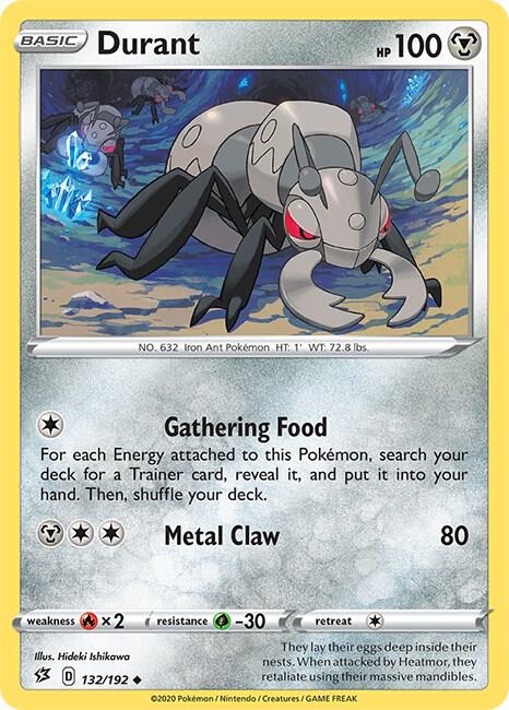 Durant 132/192 card from SWSH02: Rebel Clash