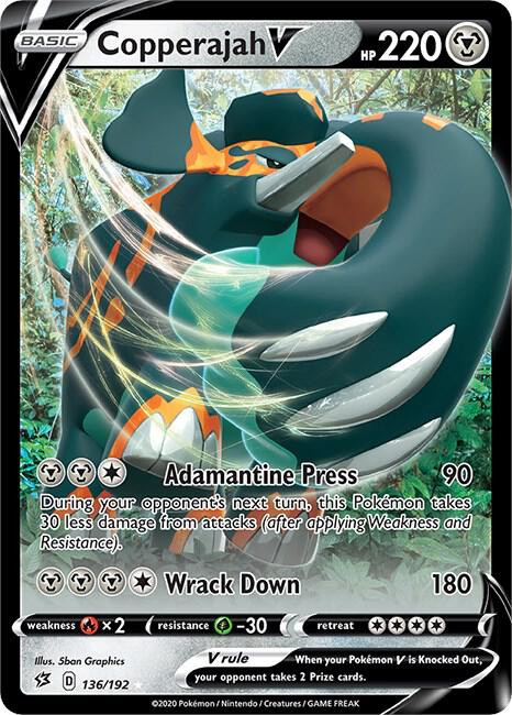 Copperajah V 136/192 card from SWSH02: Rebel Clash