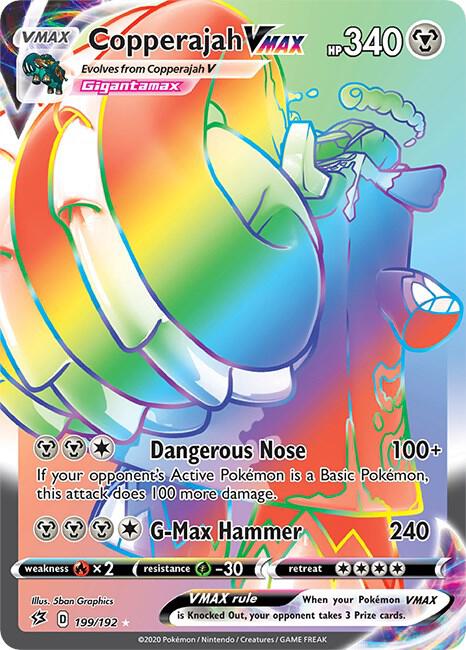 Copperajah VMAX (Secret) 199/192 card from SWSH02: Rebel Clash