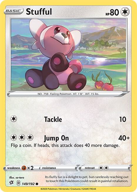 Stufful 149/192 card from SWSH02: Rebel Clash