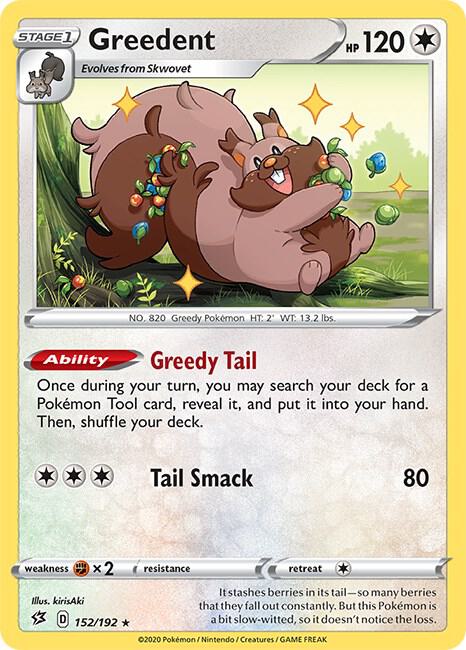 Greedent 152/192 card from SWSH02: Rebel Clash