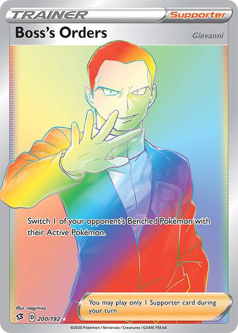 Boss's Orders (Secret) 200/192 card from SWSH02: Rebel Clash