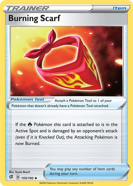 Burning Scarf 155/192 card from SWSH02: Rebel Clash
