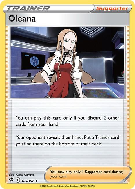 Oleana 163/192 card from SWSH02: Rebel Clash