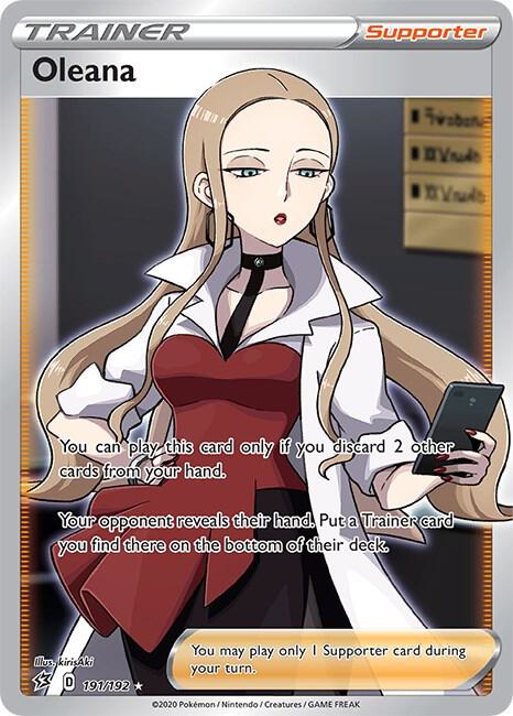 Oleana (Full Art) 191/192 card from SWSH02: Rebel Clash
