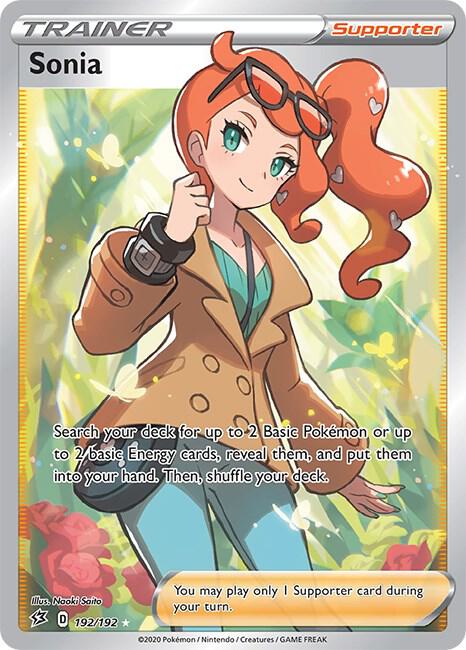 Sonia (Full Art) 192/192 card from SWSH02: Rebel Clash