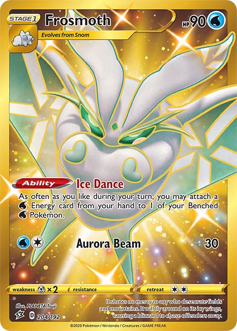 Frosmoth (Secret) 204/192 card from SWSH02: Rebel Clash