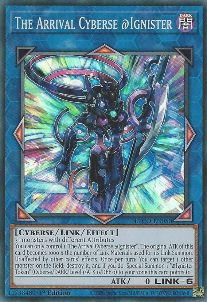 The Arrival Cyberse @Ignister ETCO-EN050 card from Eternity Code