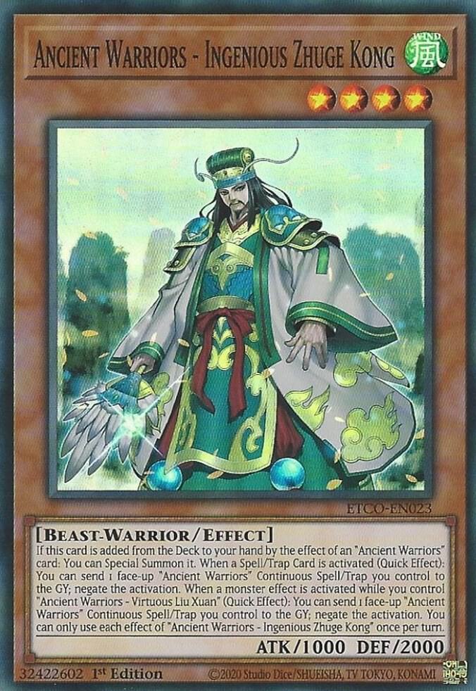 Ancient Warriors - Ingenious Zhuge Kong ETCO-EN023 card from Eternity Code