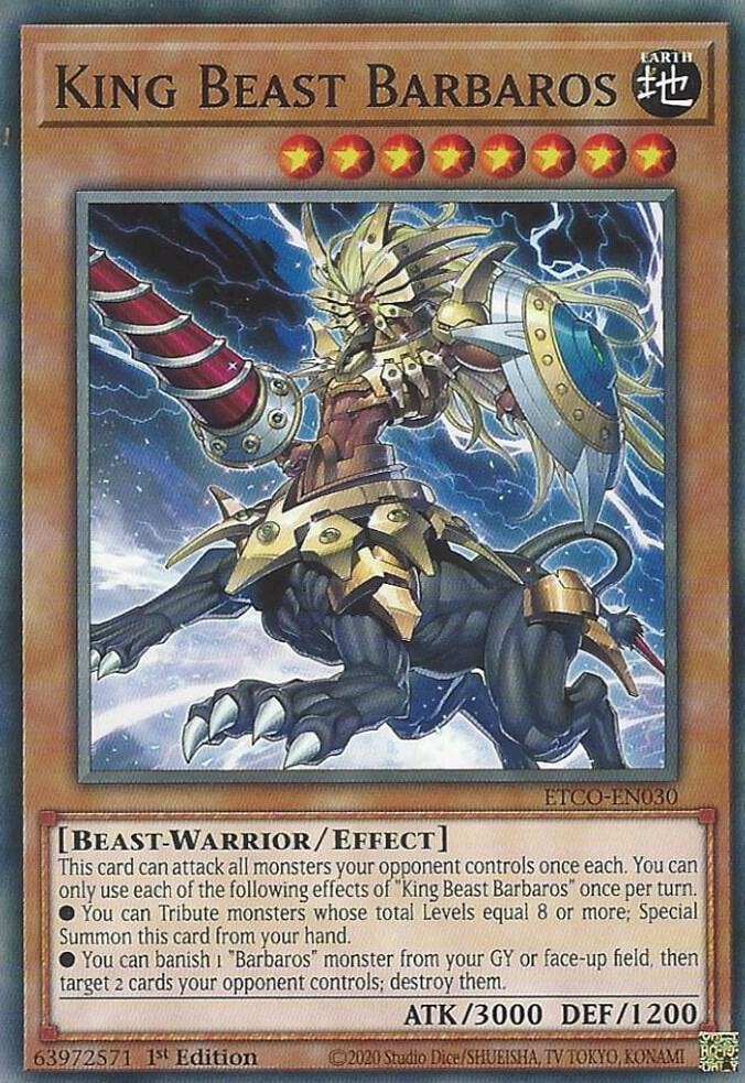 King Beast Barbaros ETCO-EN030 card from Eternity Code