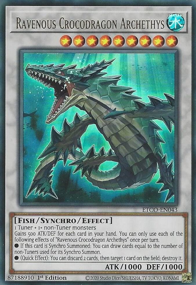 Ravenous Crocodragon Archethys ETCO-EN043 card from Eternity Code