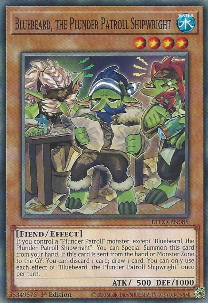 Bluebeard, the Plunder Patroll Shipwright ETCO-EN085 card from Eternity Code