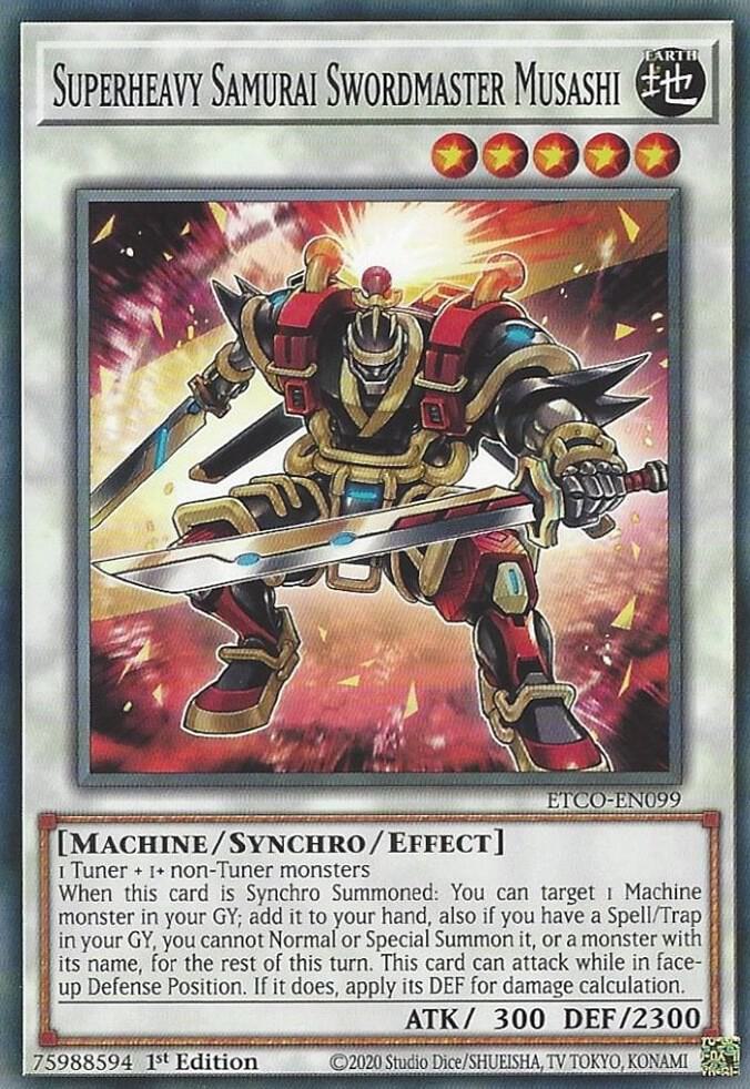 Superheavy Samurai Swordmaster Musashi ETCO-EN099 card from Eternity Code