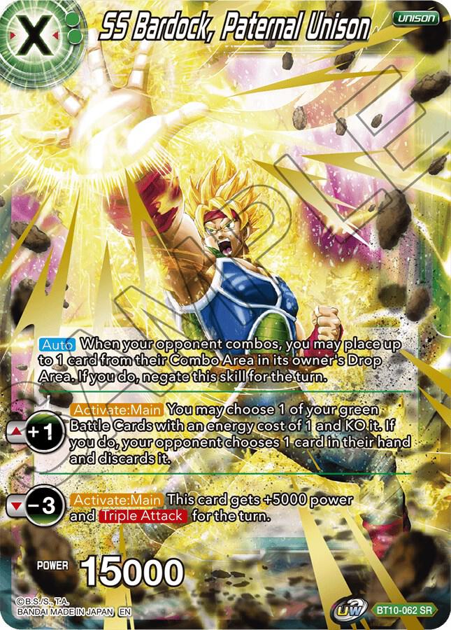 SS Bardock, Paternal Unison BT10-062 card from Rise of the Unison Warrior