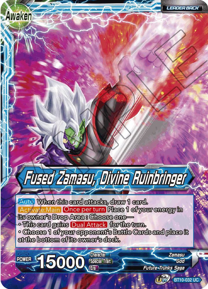 Fused Zamasu // Fused Zamasu, Divine Ruinbringer BT10-032 card from Rise of the Unison Warrior