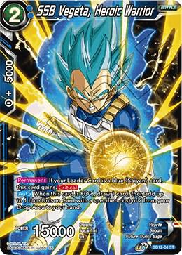 SSB Vegeta, Heroic Warrior SD12-04 card from Rise of the Unison Warrior