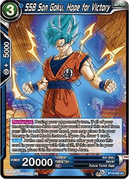 SSB Son Goku, Hope for Victory BT10-036 card from Rise of the Unison Warrior