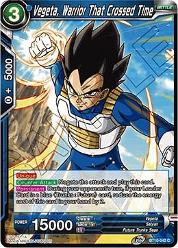 Vegeta, Warrior That Crossed Time BT10-042 card from Rise of the Unison Warrior