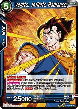 Vegito, Infinite Radiance BT10-046 card from Rise of the Unison Warrior