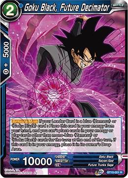 Goku Black, Future Decimator BT10-051 card from Rise of the Unison Warrior