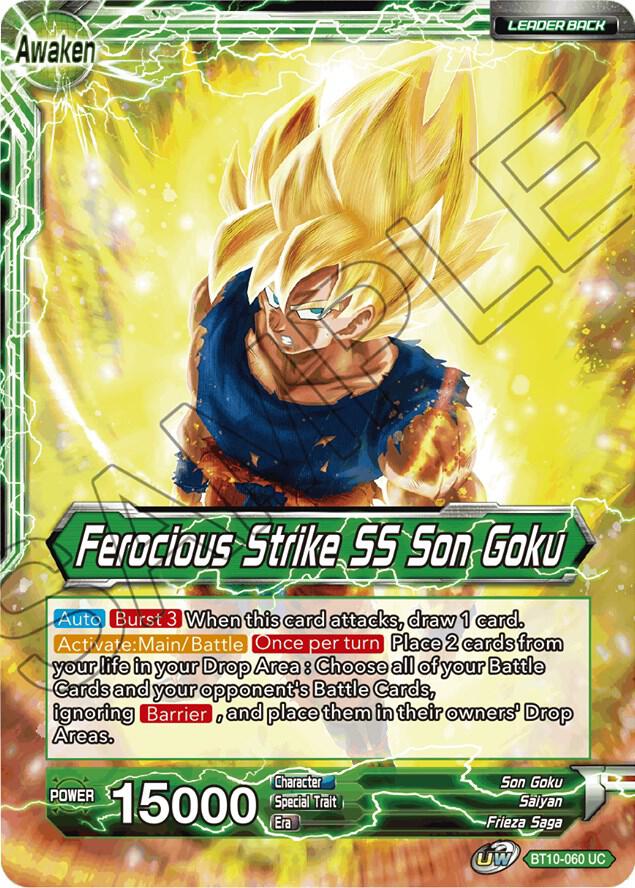 Son Goku // Ferocious Strike SS Son Goku BT10-060 card from Rise of the Unison Warrior